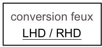 conversion feux
LHD / RHD