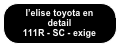 l’elise toyota en detail
111R - SC - exige